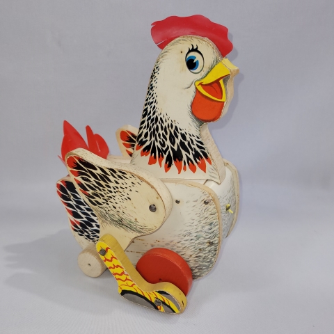 Fisher-Price #120 Vintage 1958 Cackling Hen C7