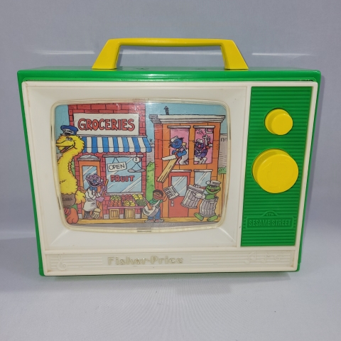 Fisher-Price #114 Vintage 1984 Sesame Street Music Box TV C7