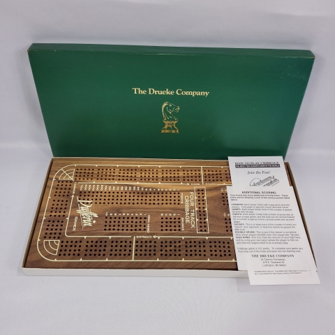 The Drueke Company Dufferin Wooden Cribbage Crib Card Game C9