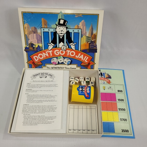 Don't Go To Jail Vintage 1991 Monopoly Dice Game by PB C8