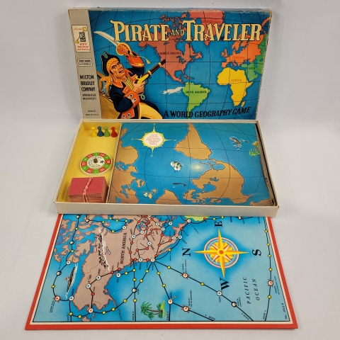 Pirate & Traveler Vintage 1953 Board Game by Milton Bradley C7