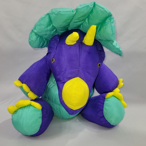 Triceratops Dinosaur 1991 Vintage 16" by Plush Creations C8