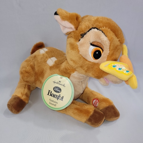 Walt Disney 13\" Plush Electronic Sounds Bambi by Hallmark NEW