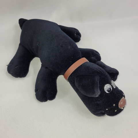 Pound Puppies 1984 Vintage 12\" Plush Black Dog by Tonka C6