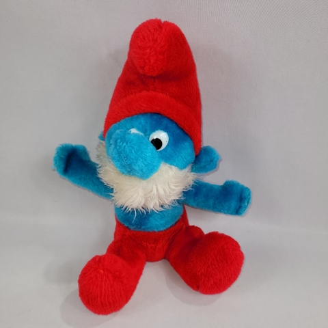 Smurfs 1981 Vintage 12\" Plush Papa Smurf by Peyo C8